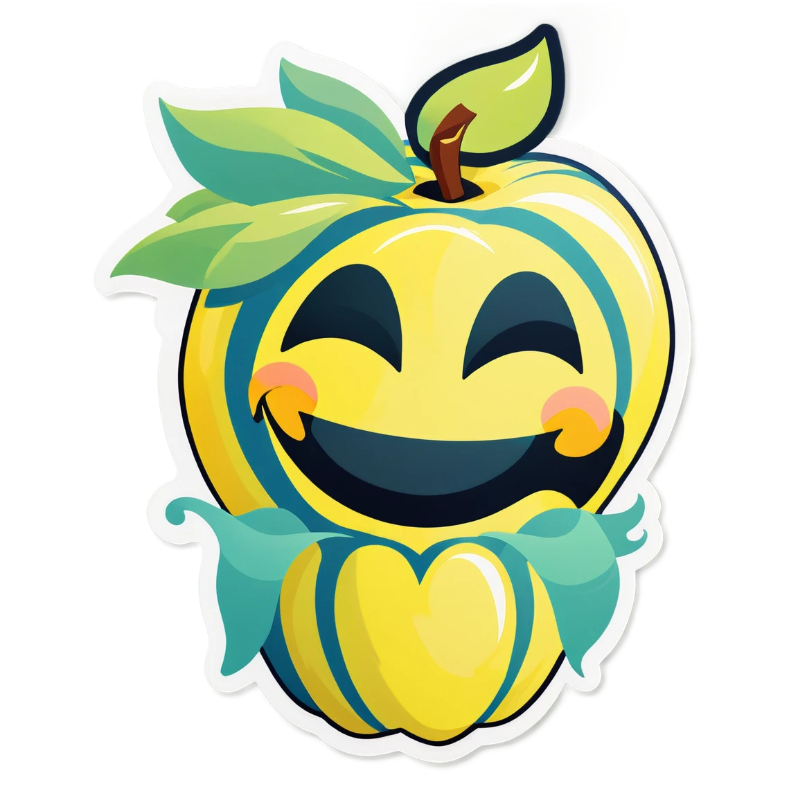 Teacher sticker with a smile