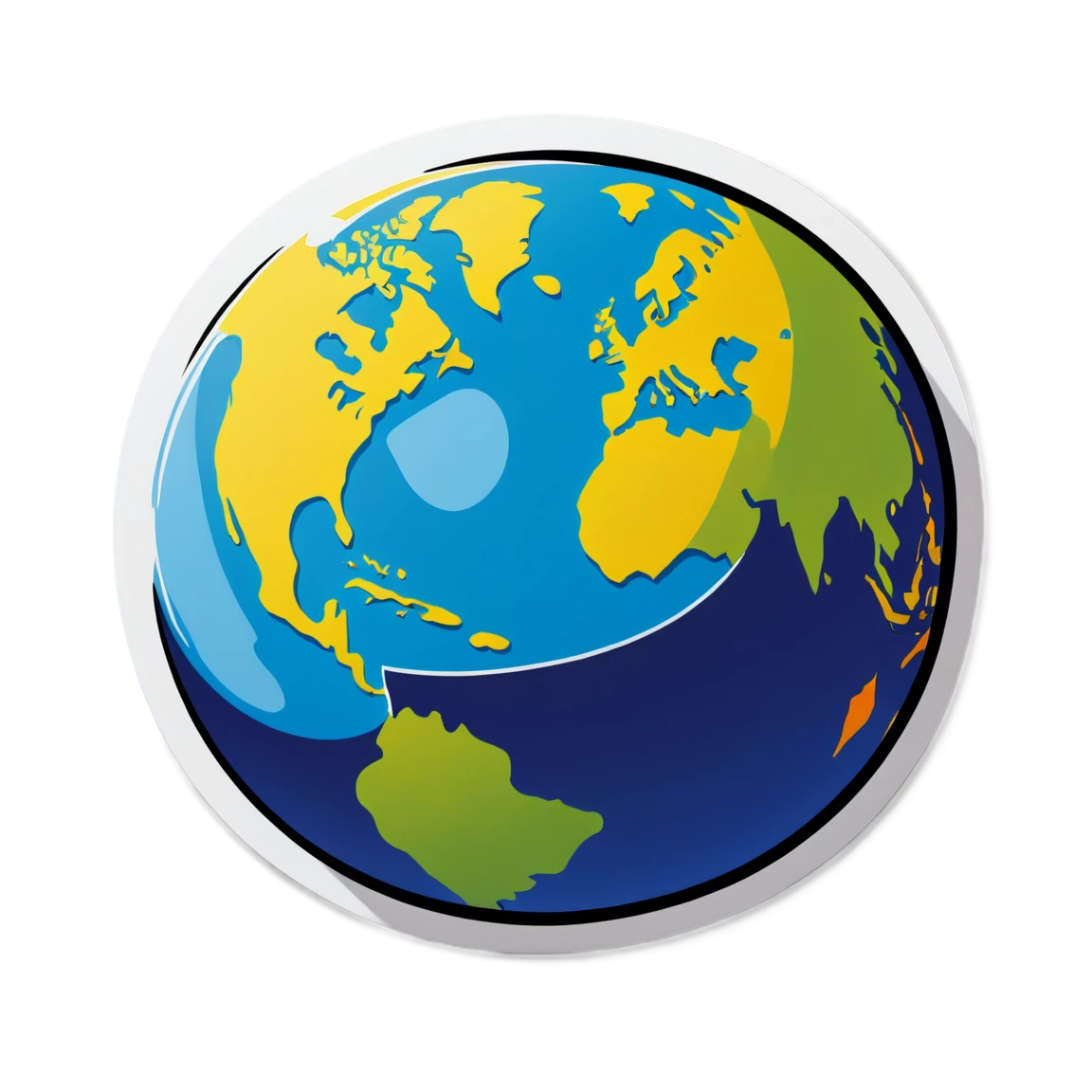 Teacher sticker with a world globe