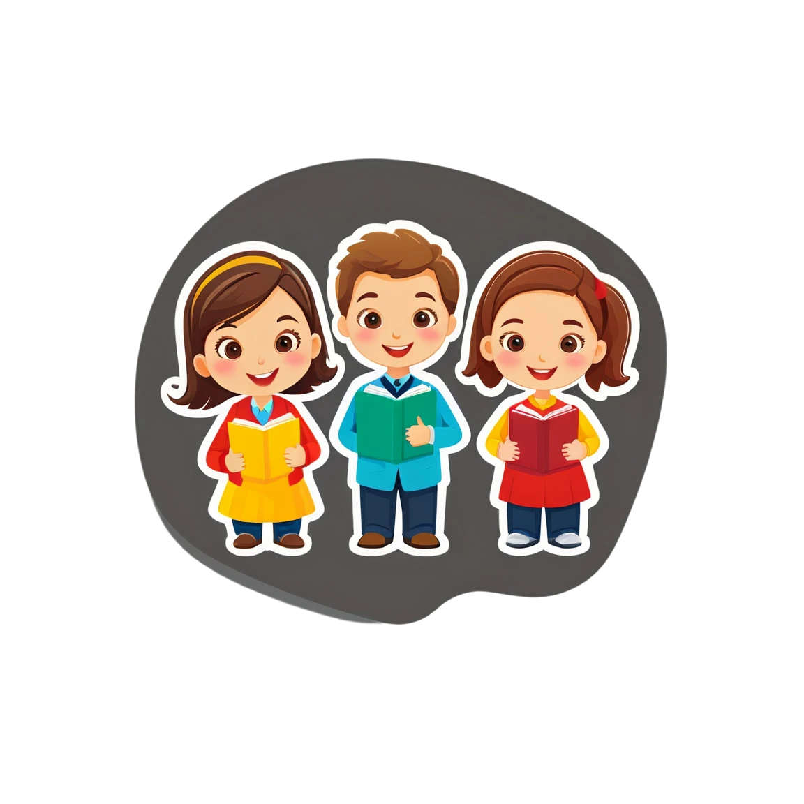 Teacher sticker with students