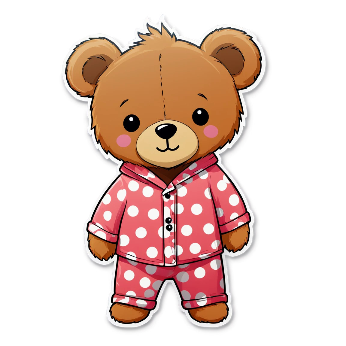 Teddy Bear in pajamas, Teddy Bear sticker