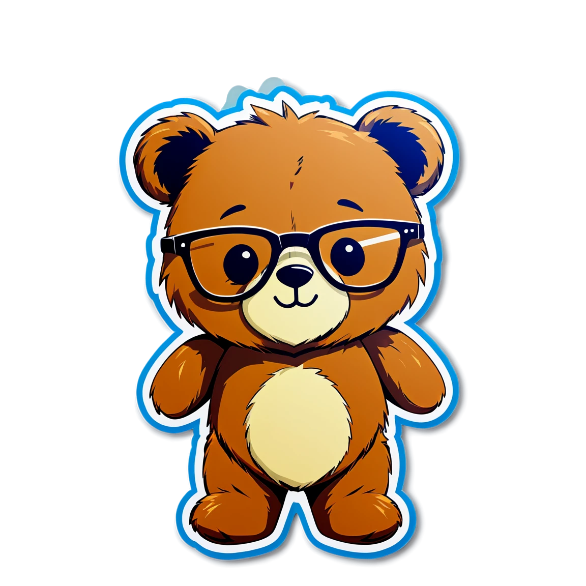 Teddy Bear wearing glasses, Teddy Bear sticker