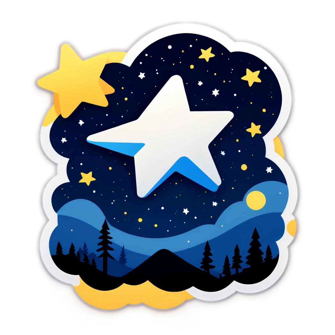 Telegram under the starry night sky