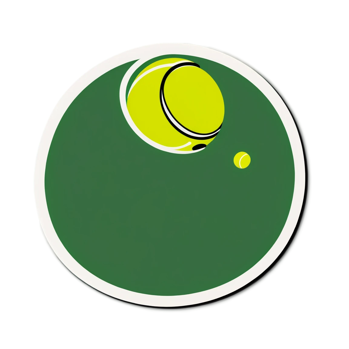 Tennis on a grass court, tennis sticker