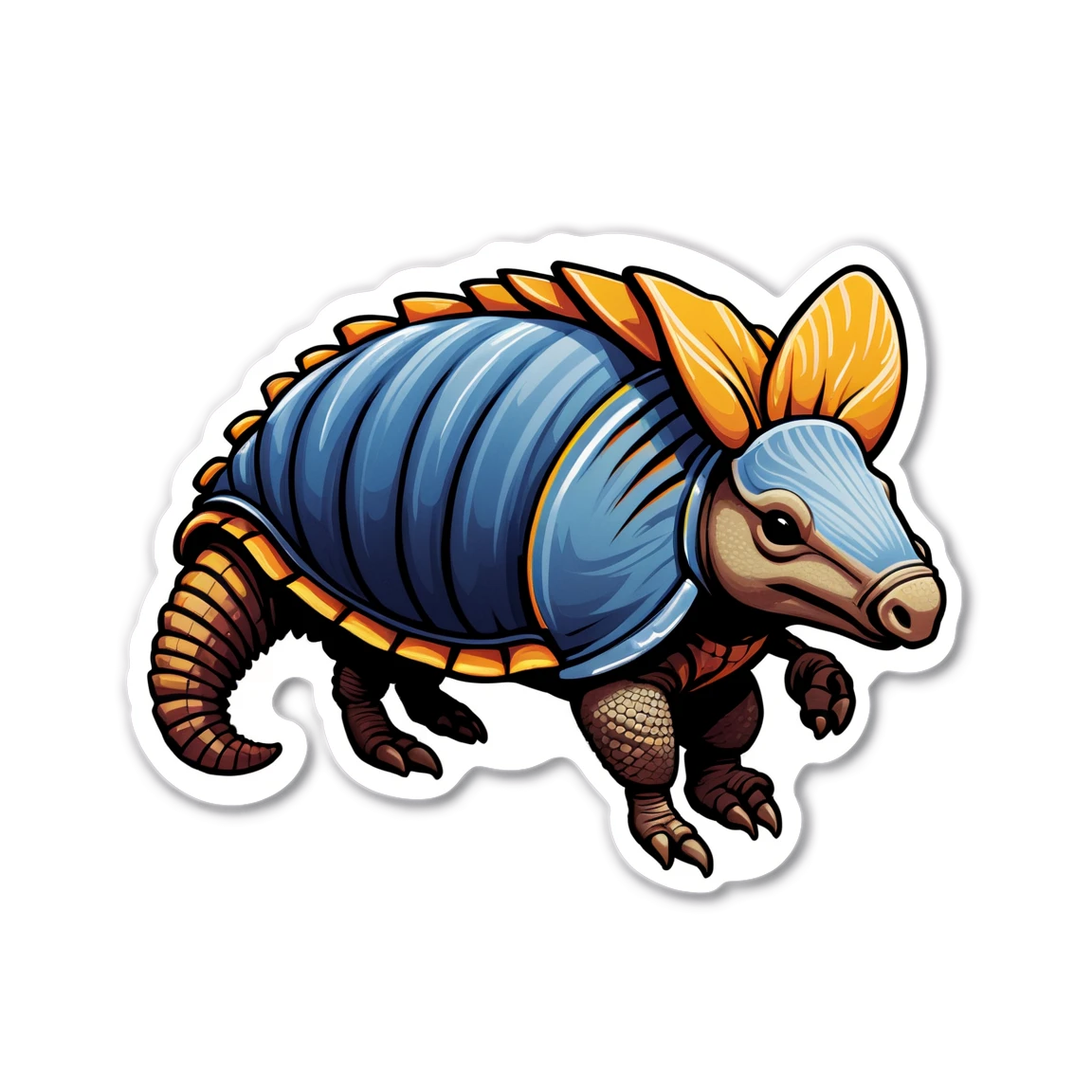 Texas with armadillo, Texas sticker