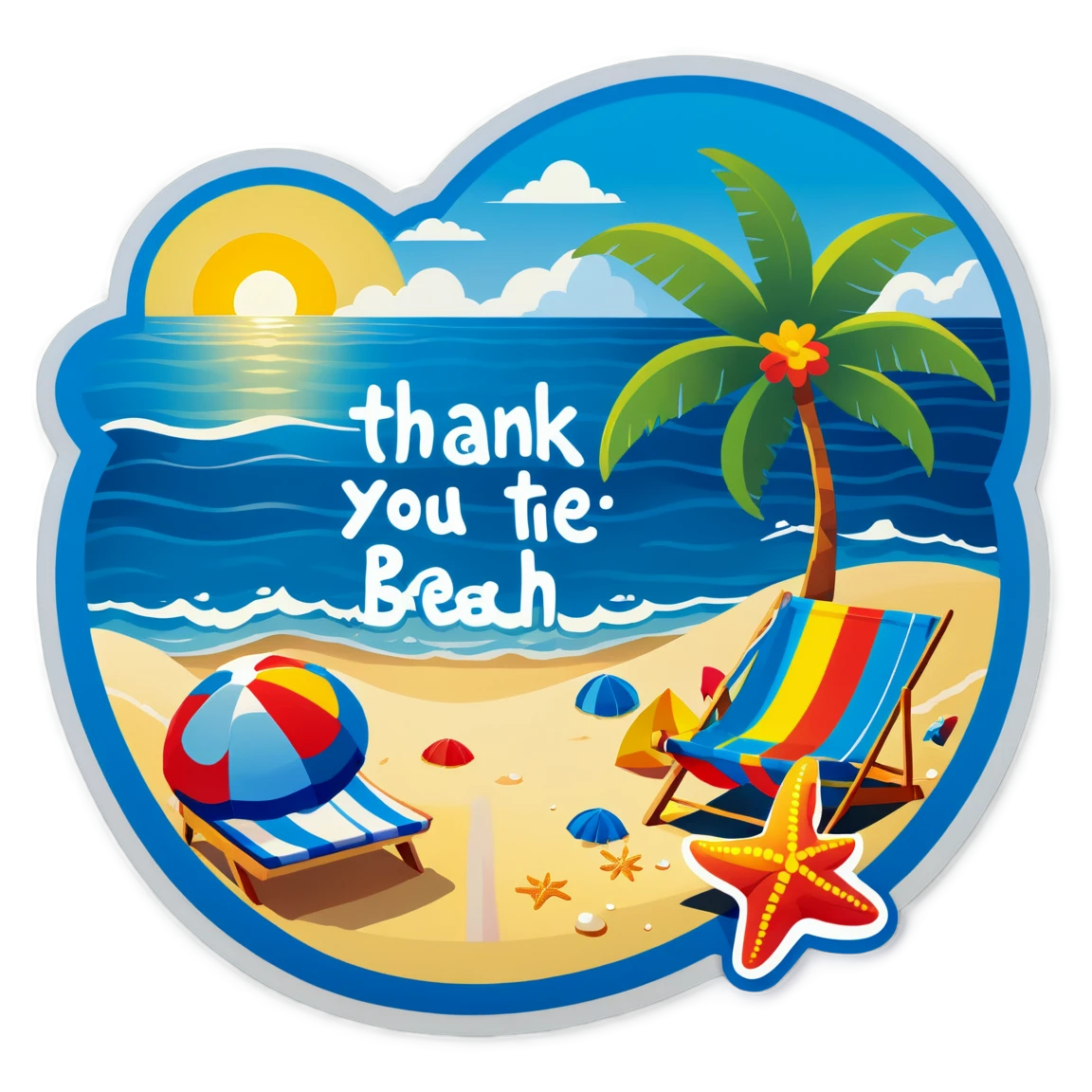 Thank you at the beach