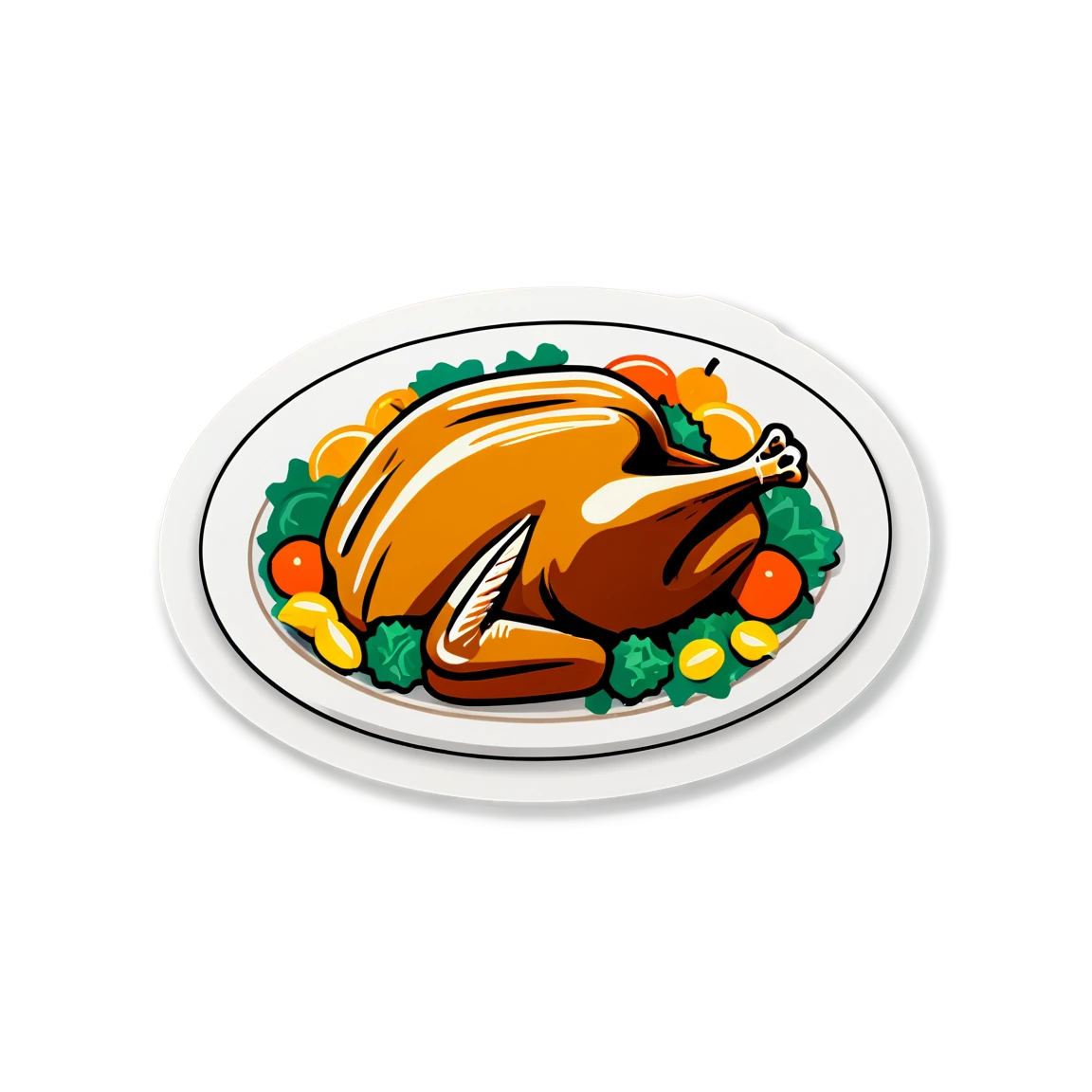 Turkey sticker, thanksgiving dinner sticker, Thanksgiving sticker