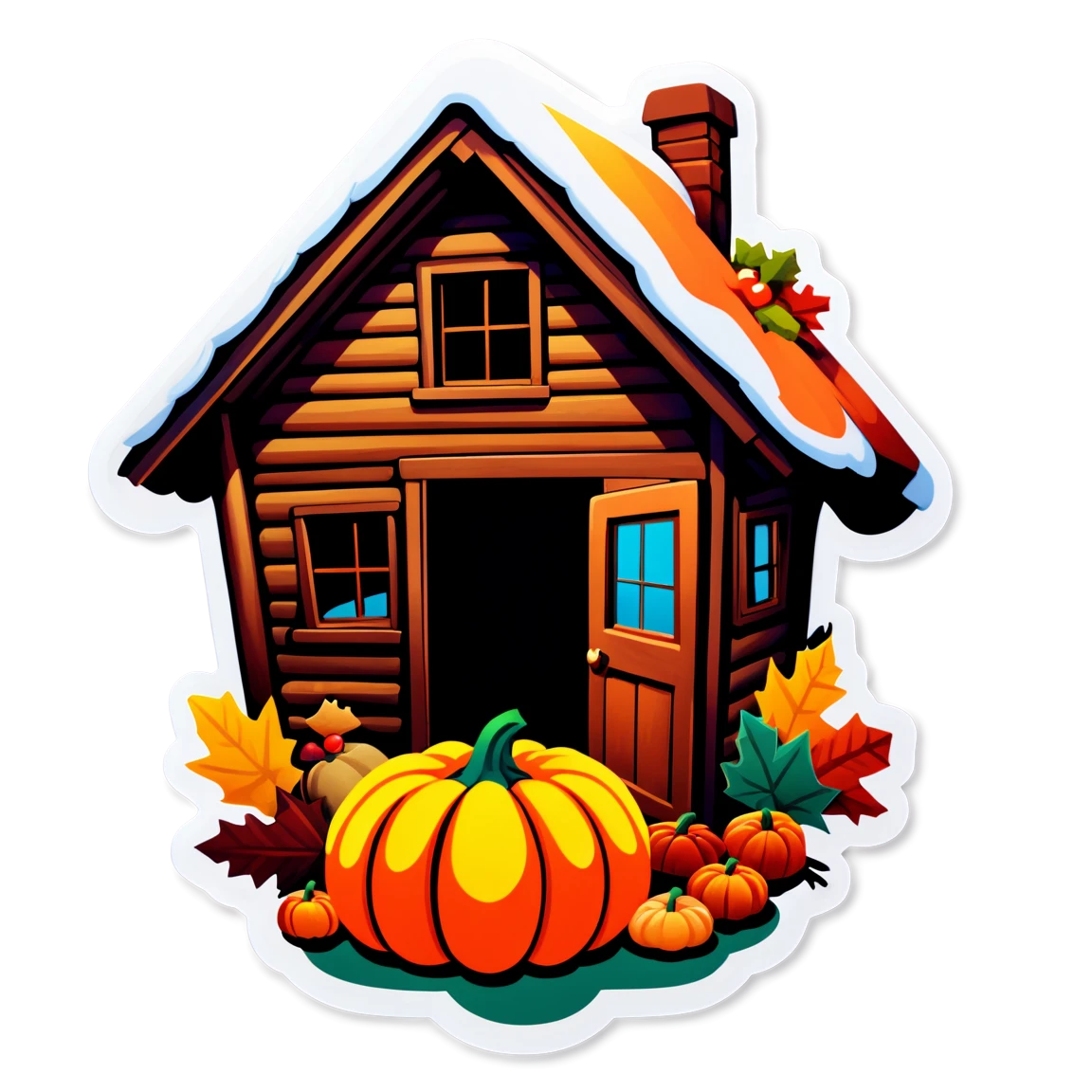 Caban, thanksgiving dinner sticker, Thanksgiving sticker