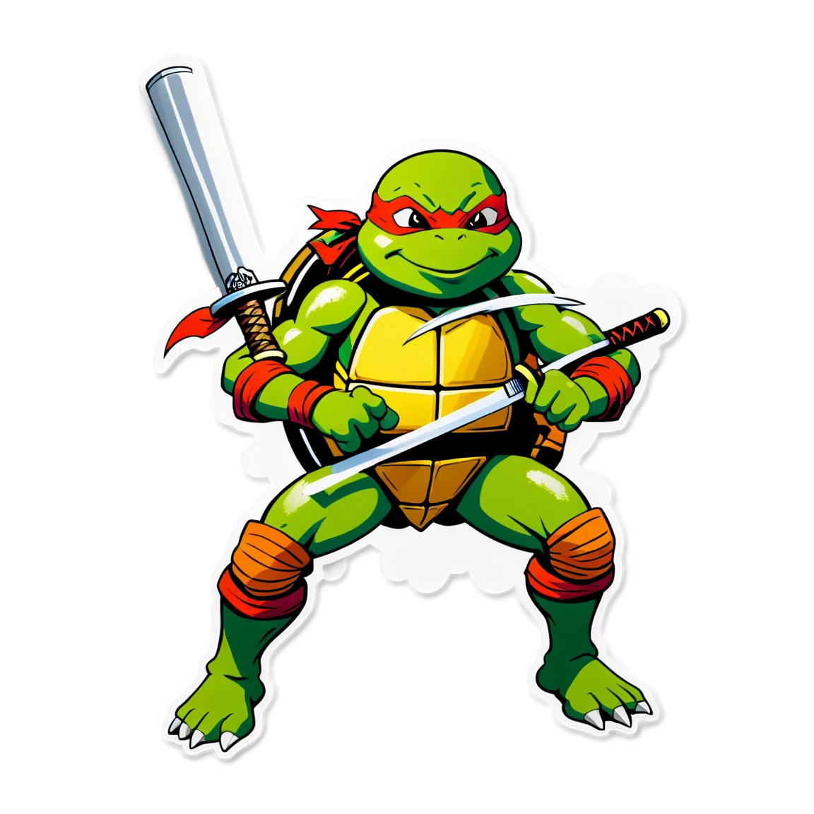 TMNT with katana, TMNT sticker