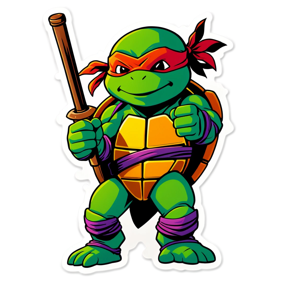 TMNT with bo staff, TMNT sticker