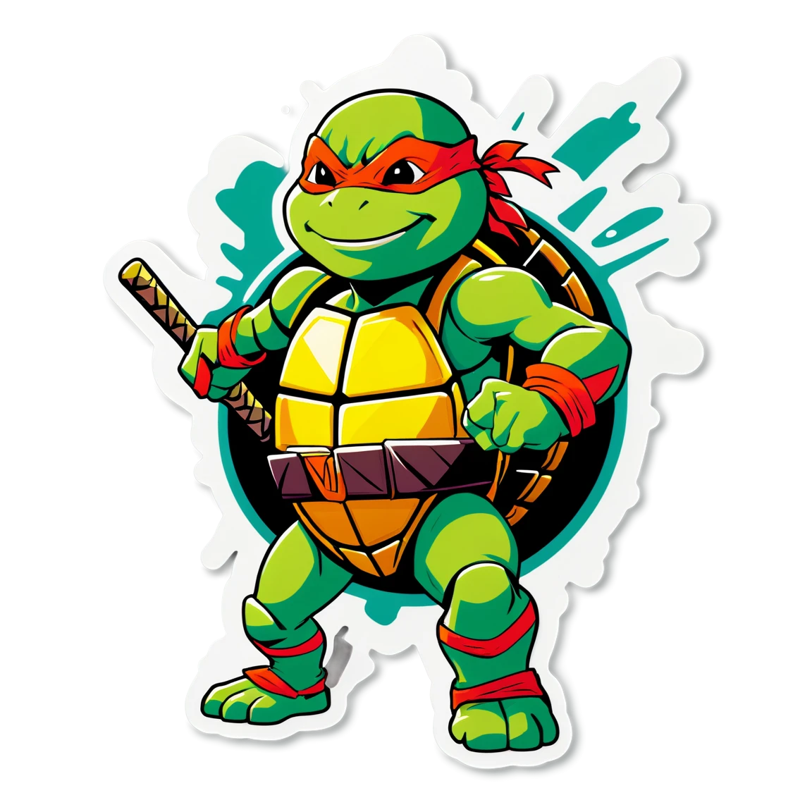 TMNT with sai, TMNT sticker