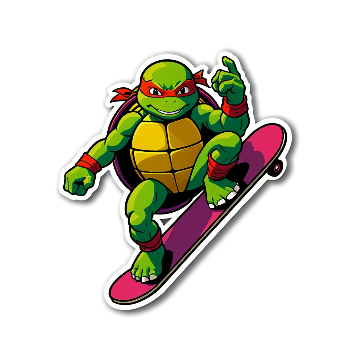 TMNT skateboarding, TMNT sticker