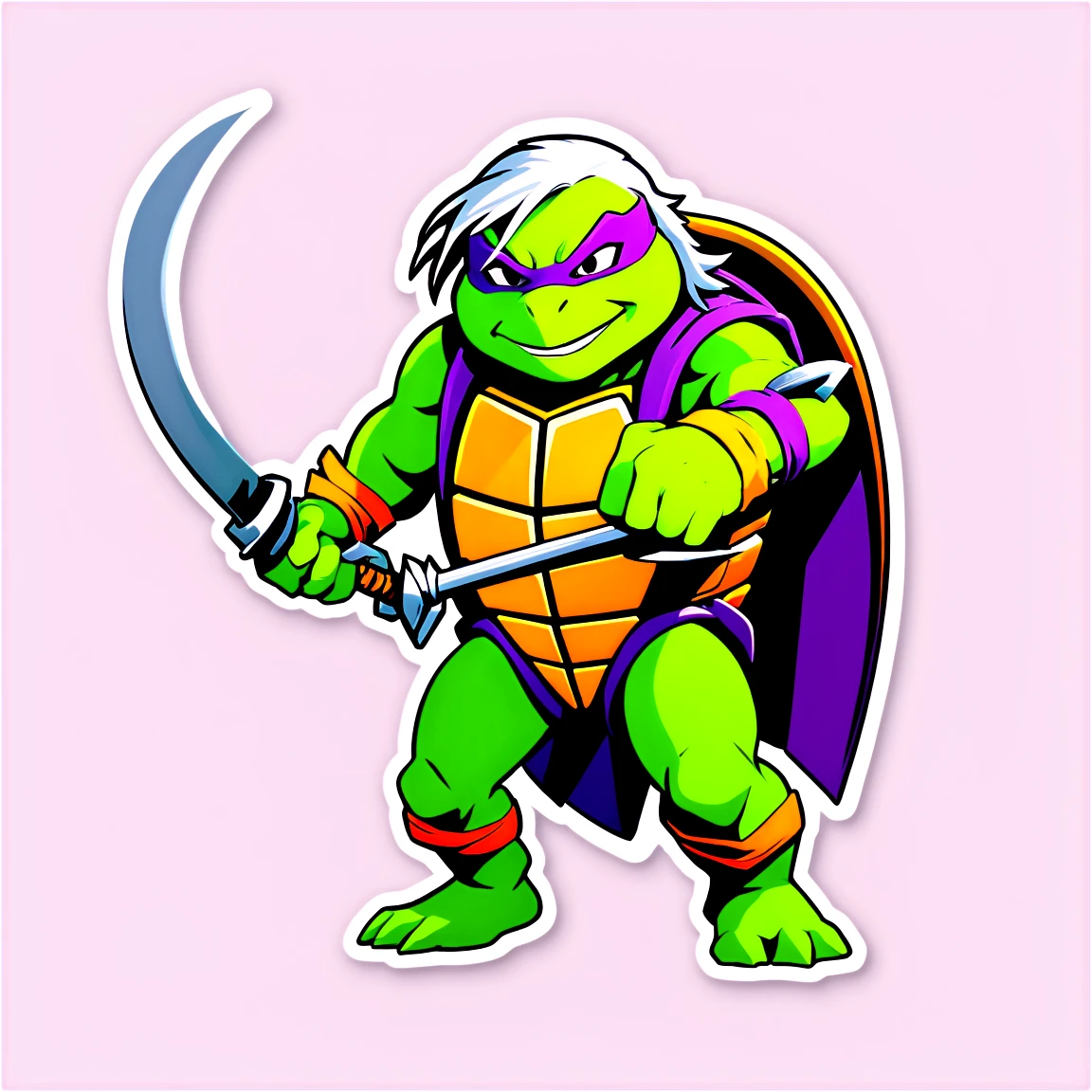 TMNT with Shredder, TMNT sticker