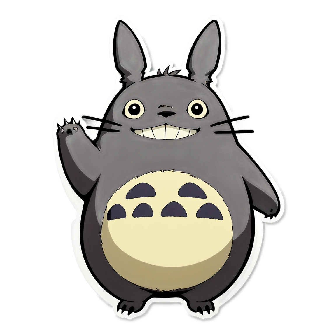 Totoro with a smile, Totoro sticker