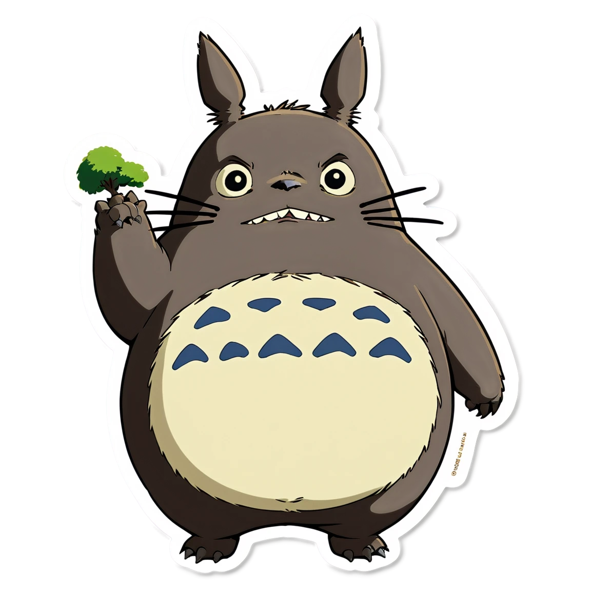 Totoro playing with Mei, Totoro sticker