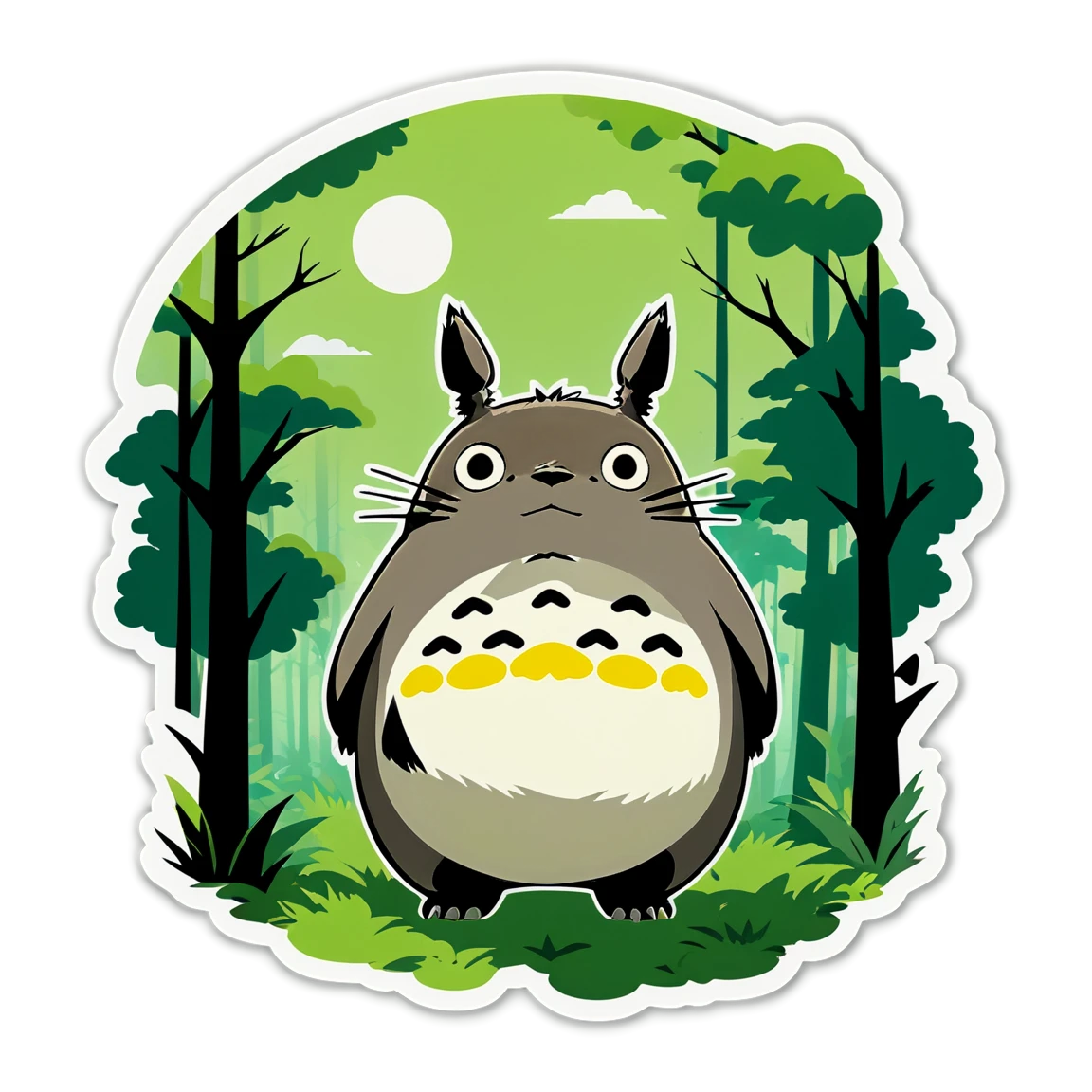 Totoro in the forest, Totoro sticker