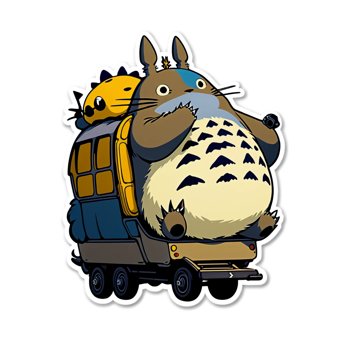 Totoro riding the Catbus, Totoro sticker