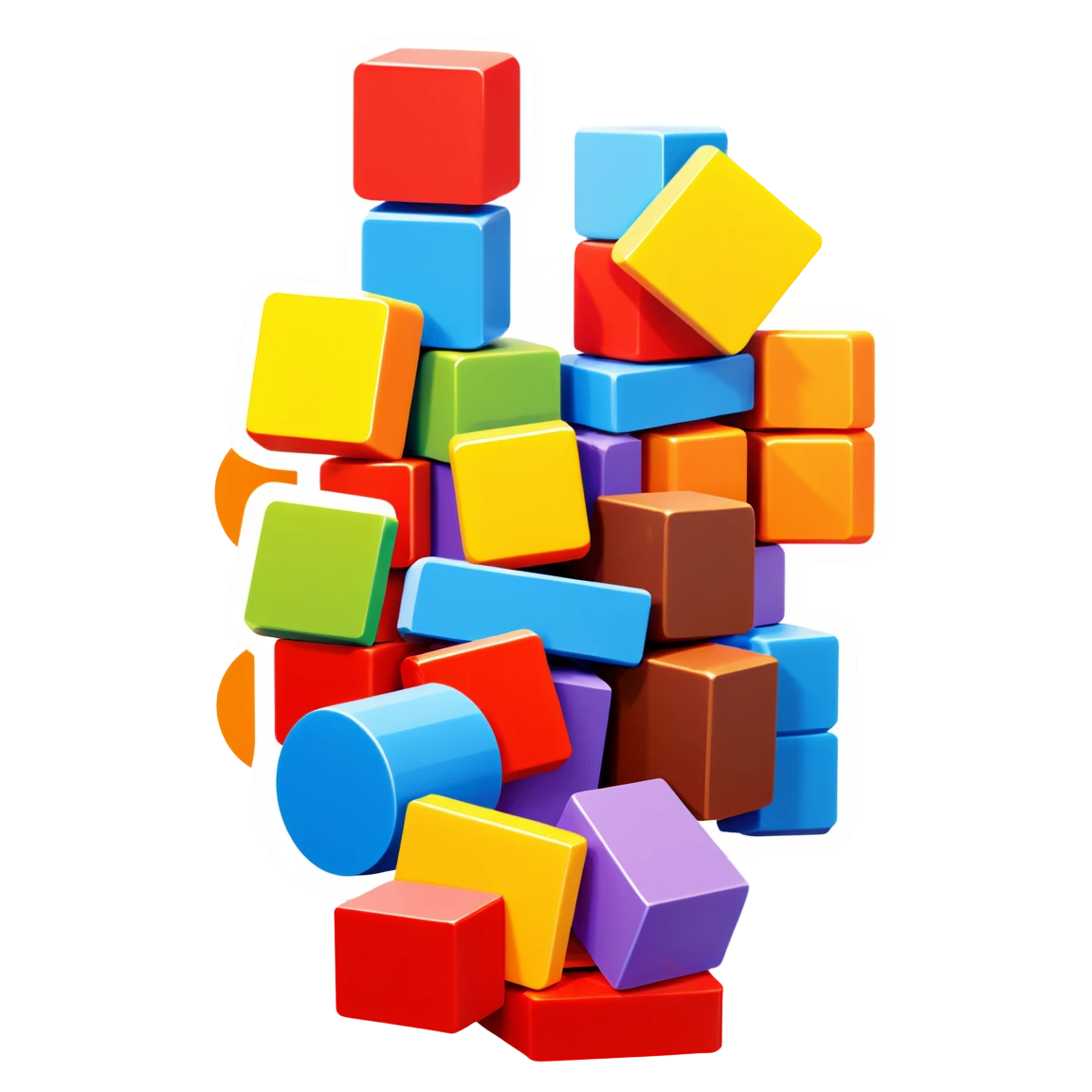 Toy stickers building blocks, fun sticker, toy sticker