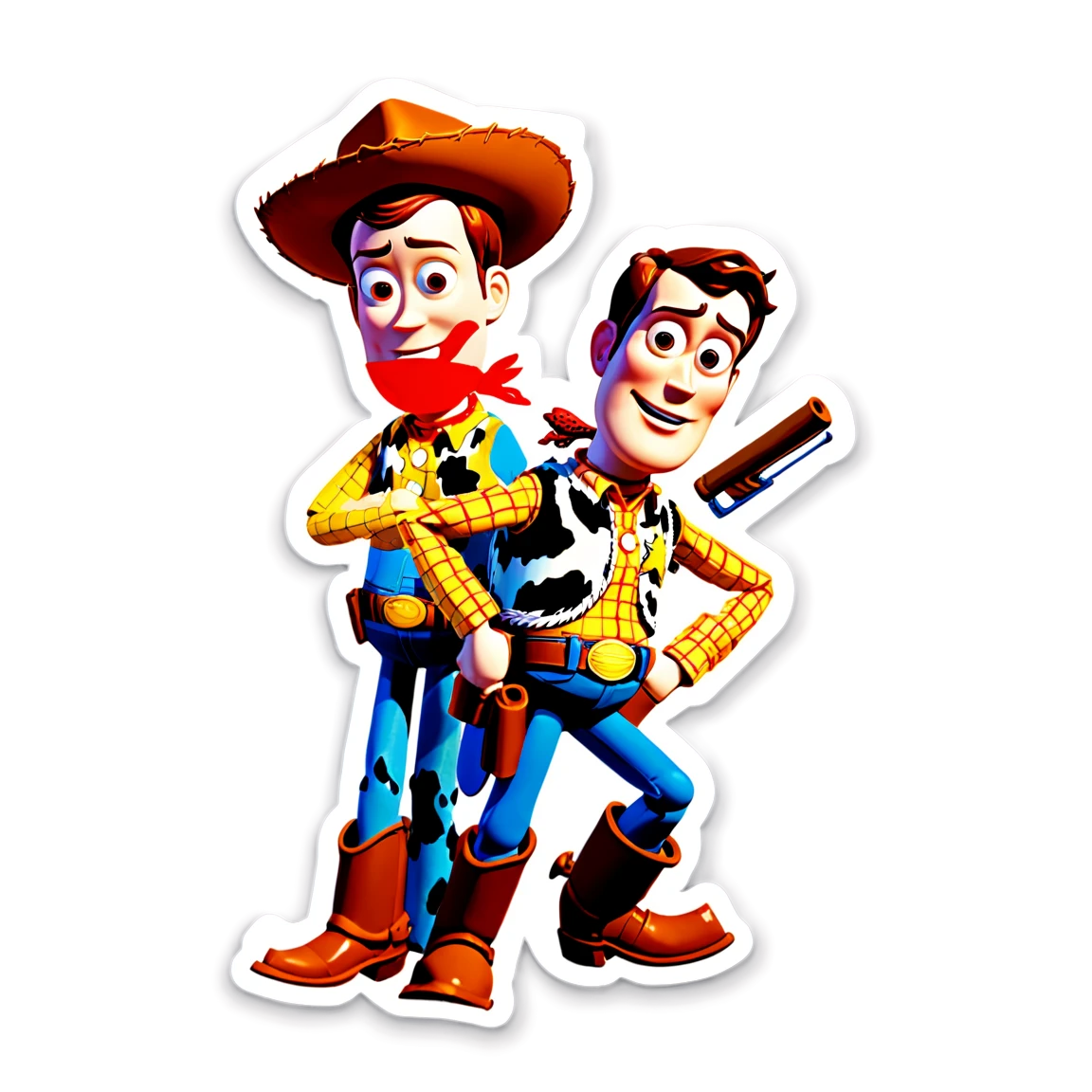 Toy Story sticker with Woody and Bullseye