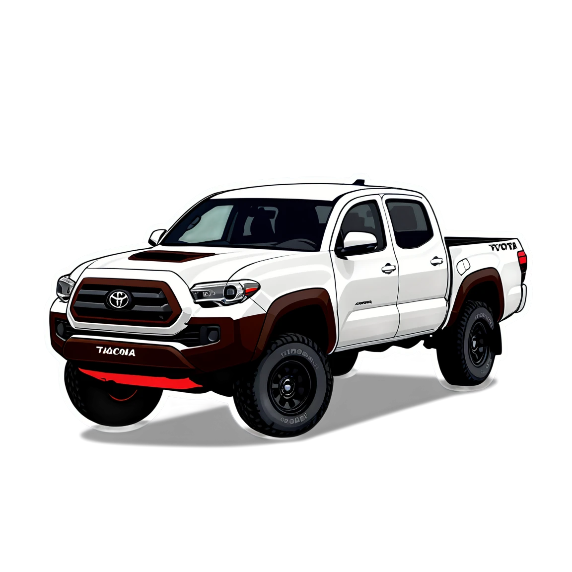 Toyota Tacoma off-roading, truck sticker, To yota Tacoma sticker