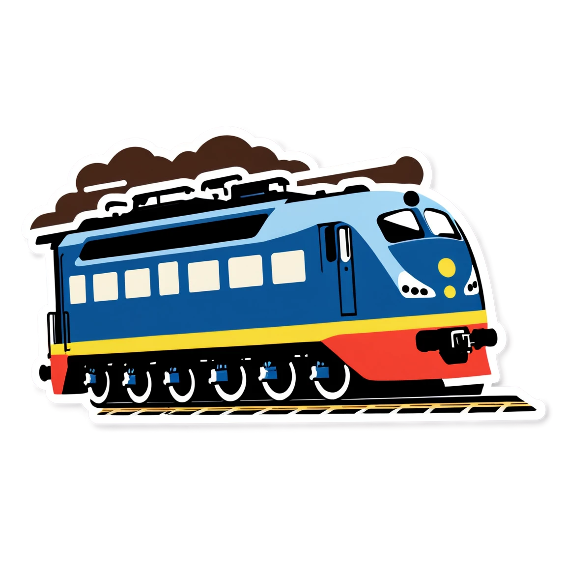 Train at the station, train sticker