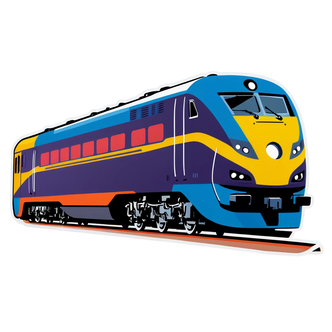 Train high-speed, train sticker