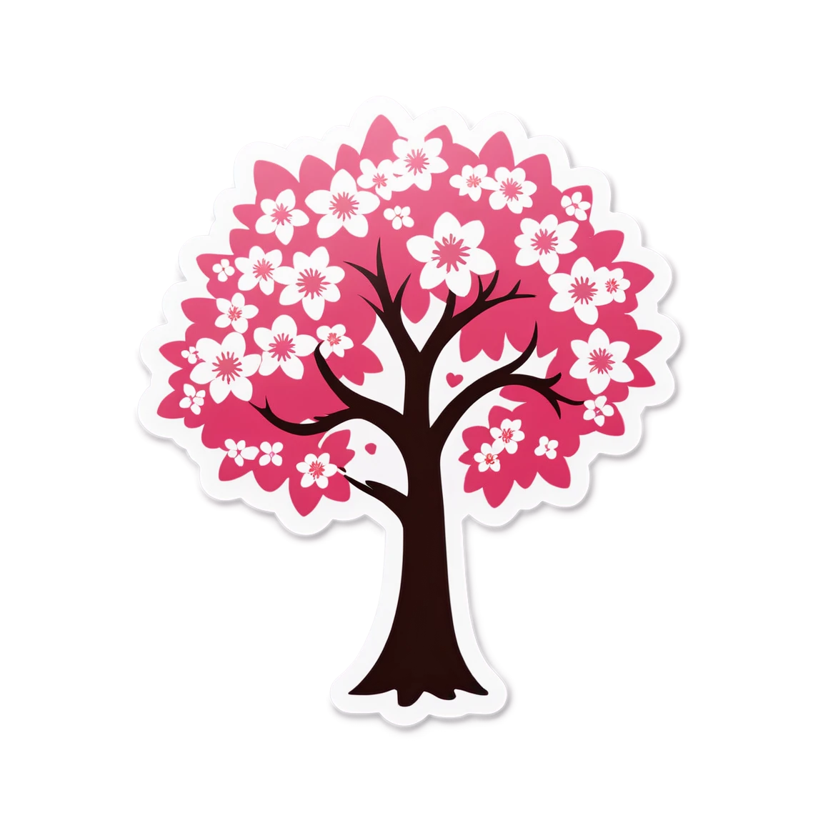 Blossoming tree sticker, tree sticker