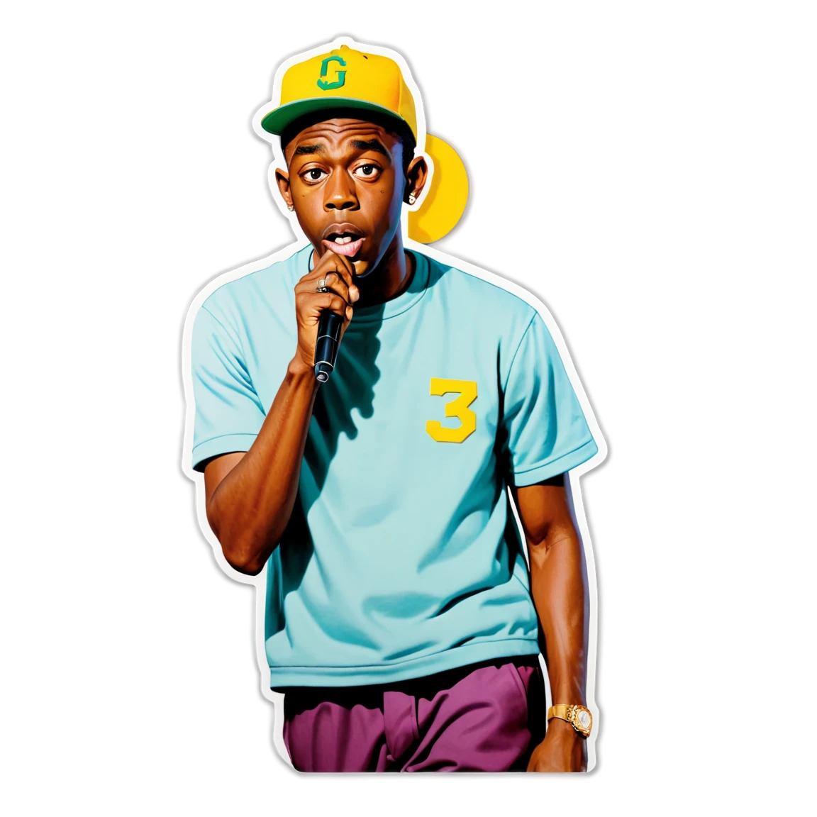 Tyler, The Creator performing, rapper sticker, Tyler, The Creator sticker