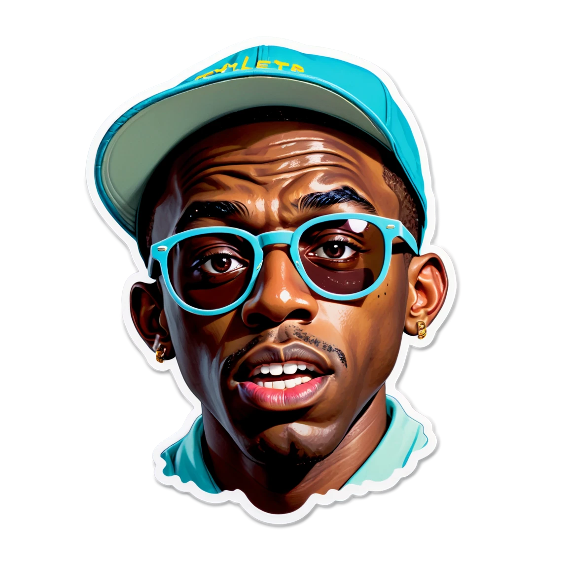 Tyler, The Creator with sunglasses, rapper sticker, Tyler, The Creator sticker