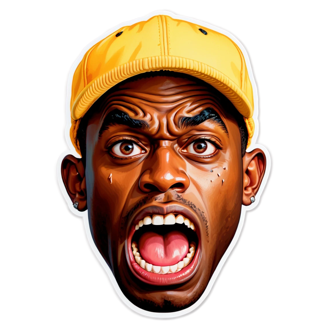 Tyler, The Creator angry, rapper sticker, Tyler, The Creator sticker