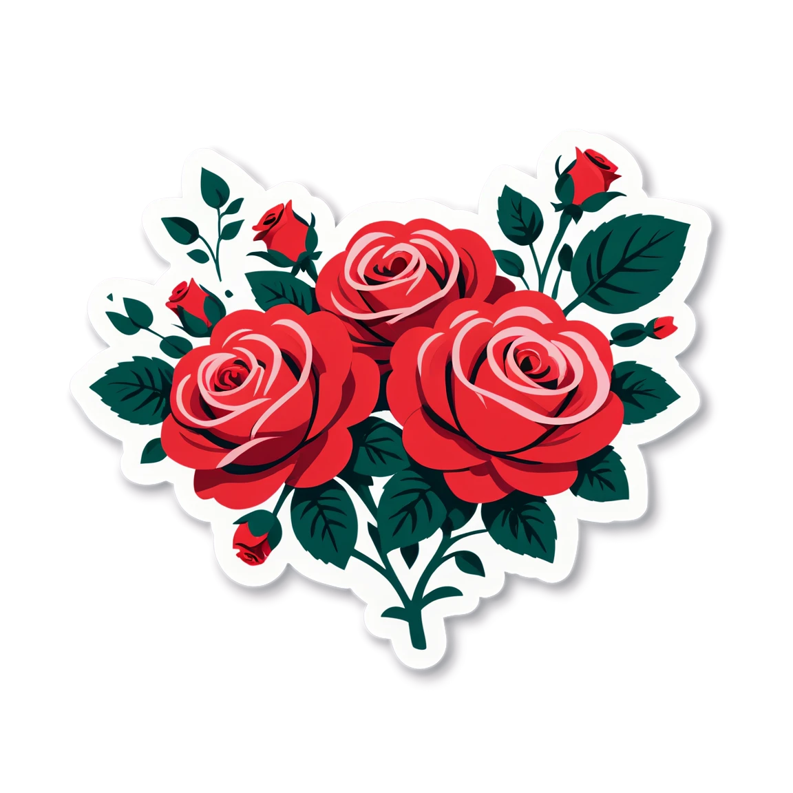 Red roses, valentines day sticker, valentine sticker