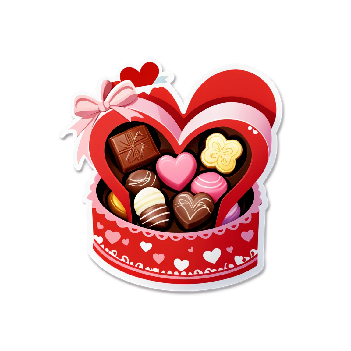 Chocolates gift, valentines day sticker, valentine sticker