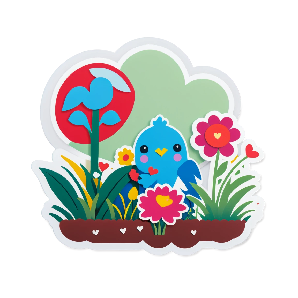 Flowers for valentine, valentines day sticker, valentine sticker