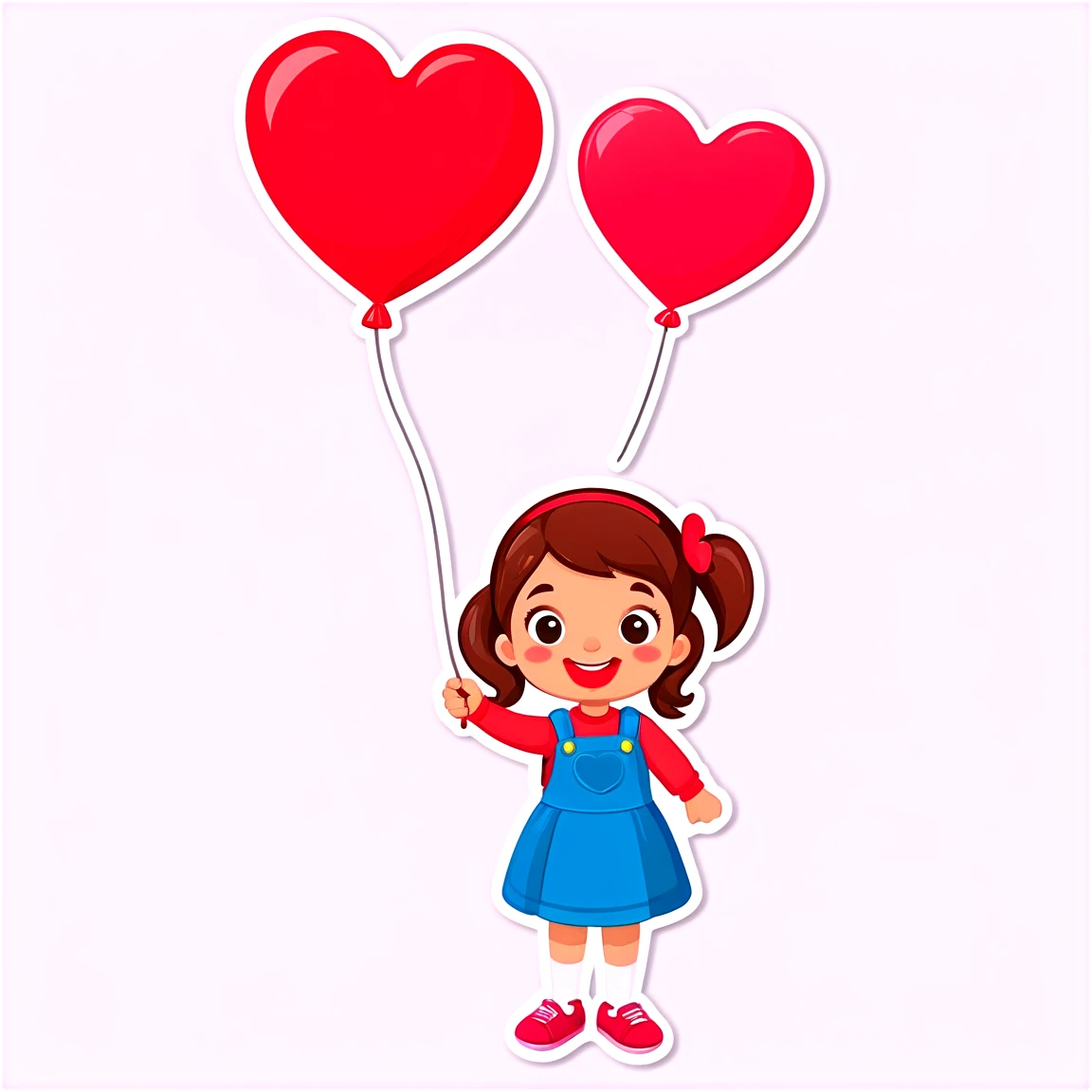 Heart balloons, valentines day sticker, valentine sticker