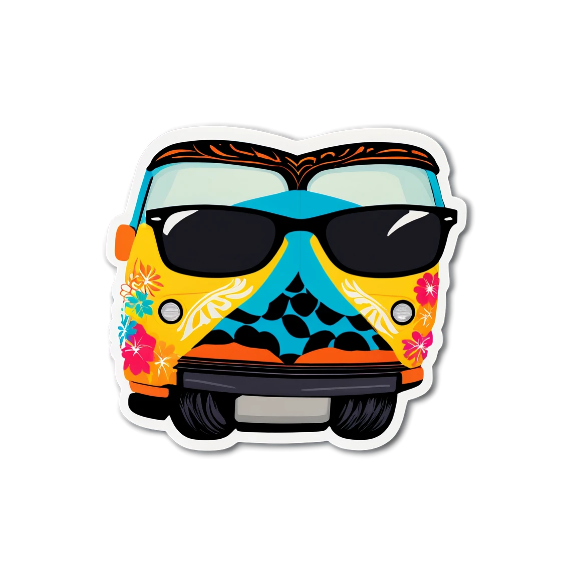 Vans sticker with sunglasses, Vans sticker