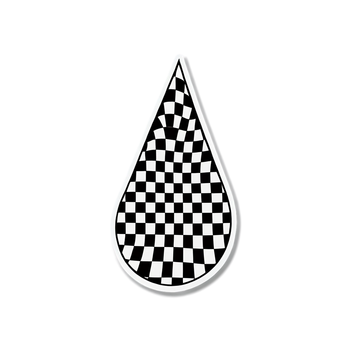 Vans sticker with checkerboard pattern, Vans sticker