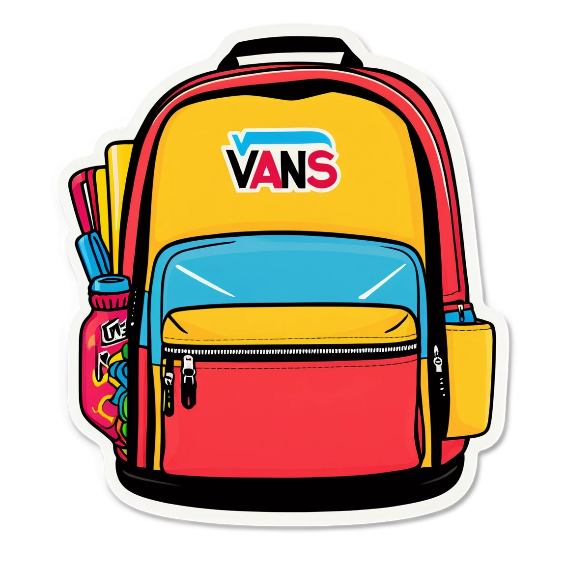 Vans sticker carrying backpack, Vans sticker