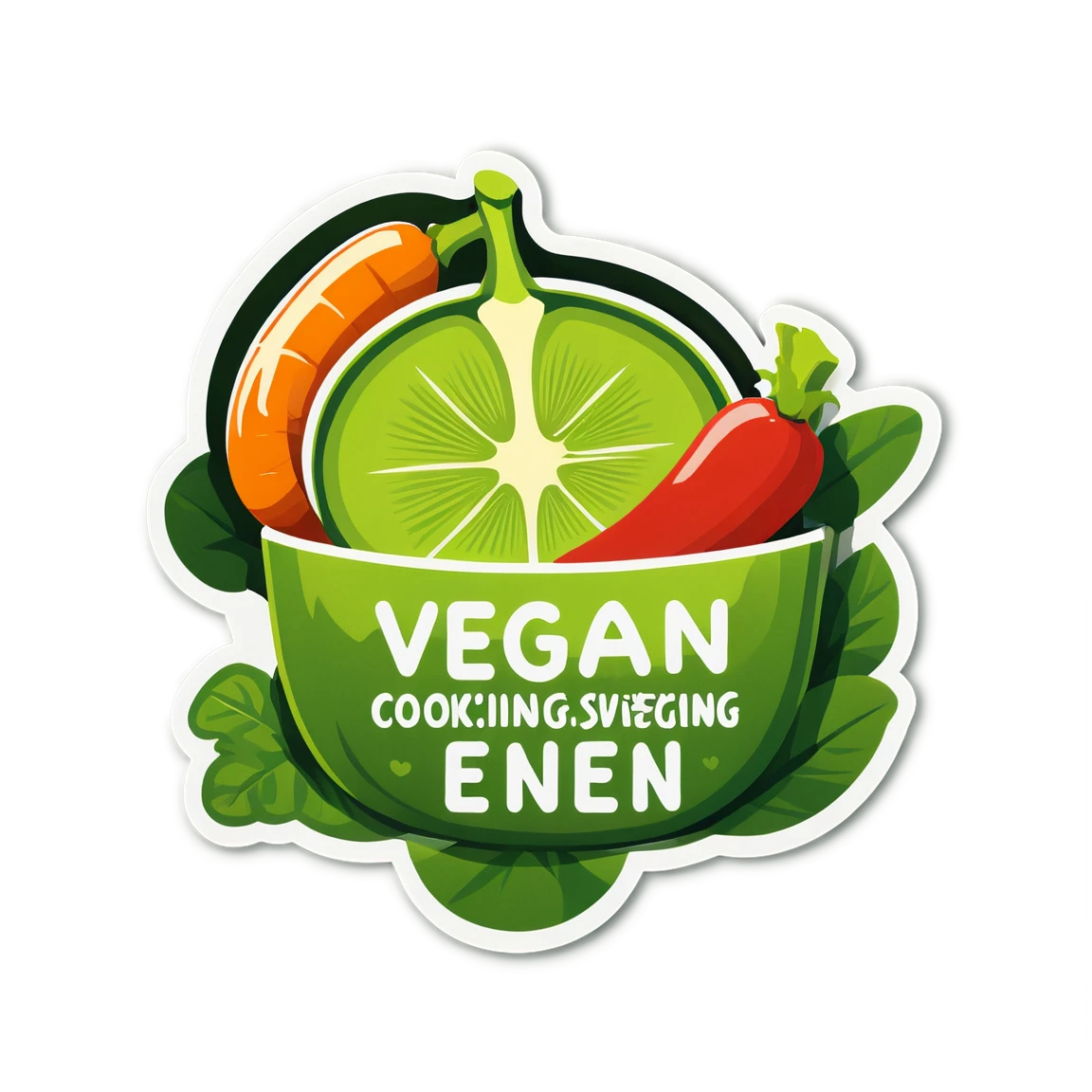 Vegan sticker cooking