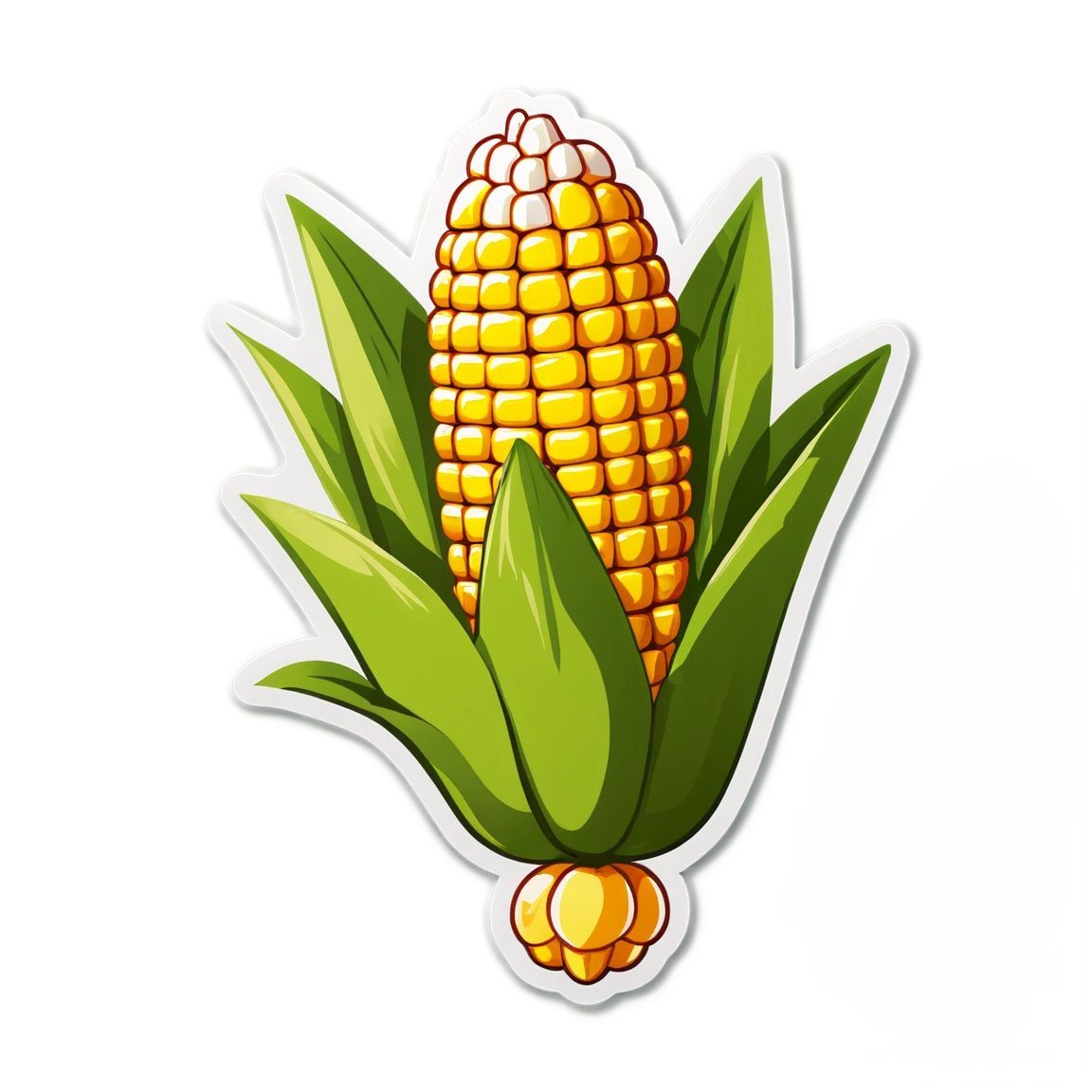 Vegetable sticker with corn, sweet veggie sticker