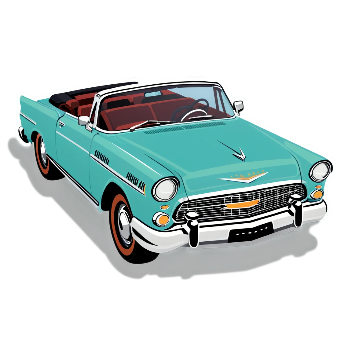 Vehicle with convertible, vehicle sticker