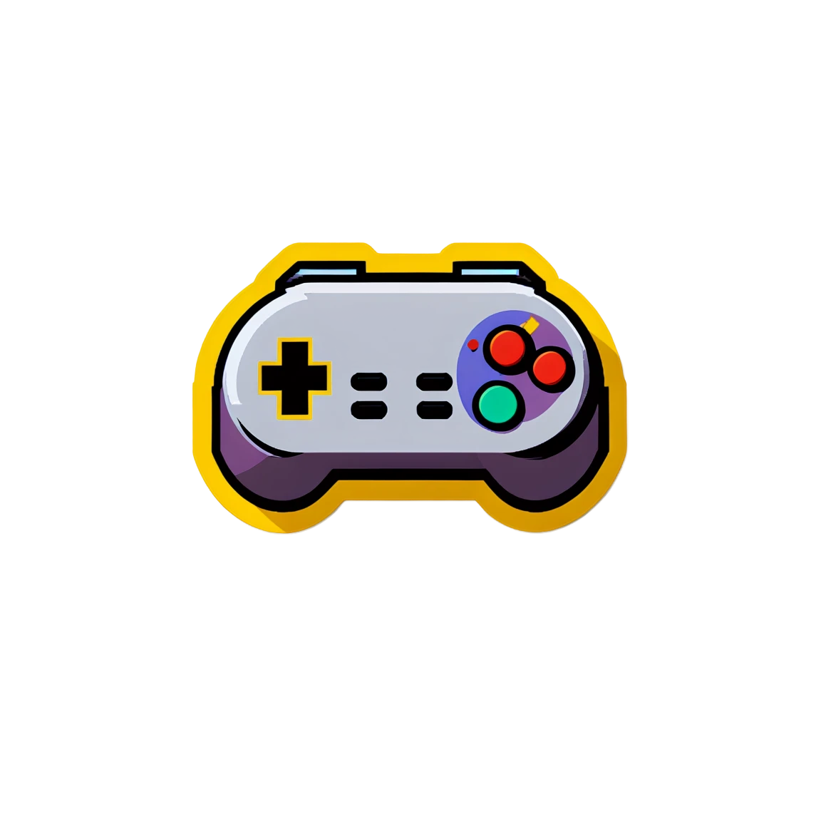 Video game in pixel style, retro sticker, video game sticker