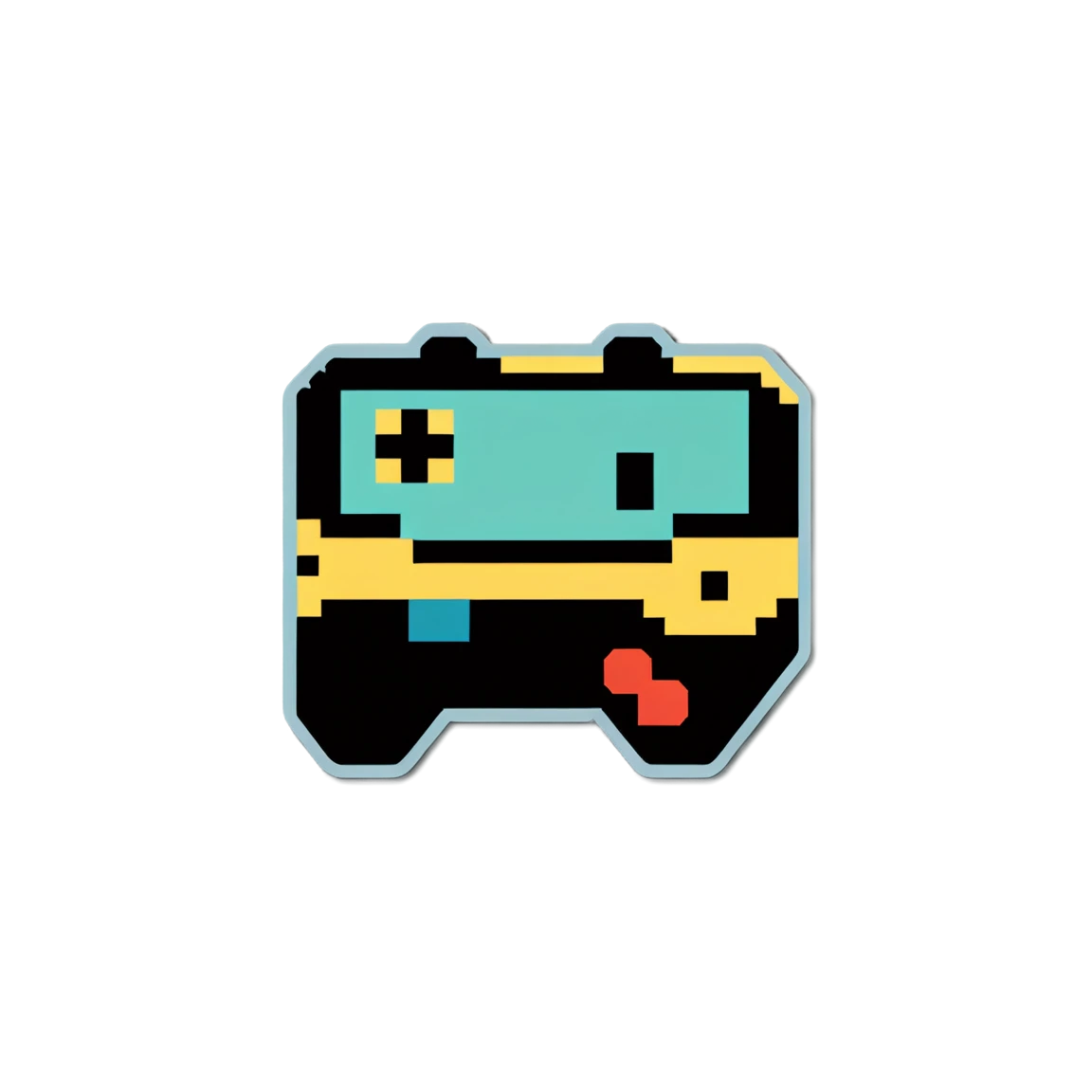 Video game pixel art, retro style sticker, video game sticker