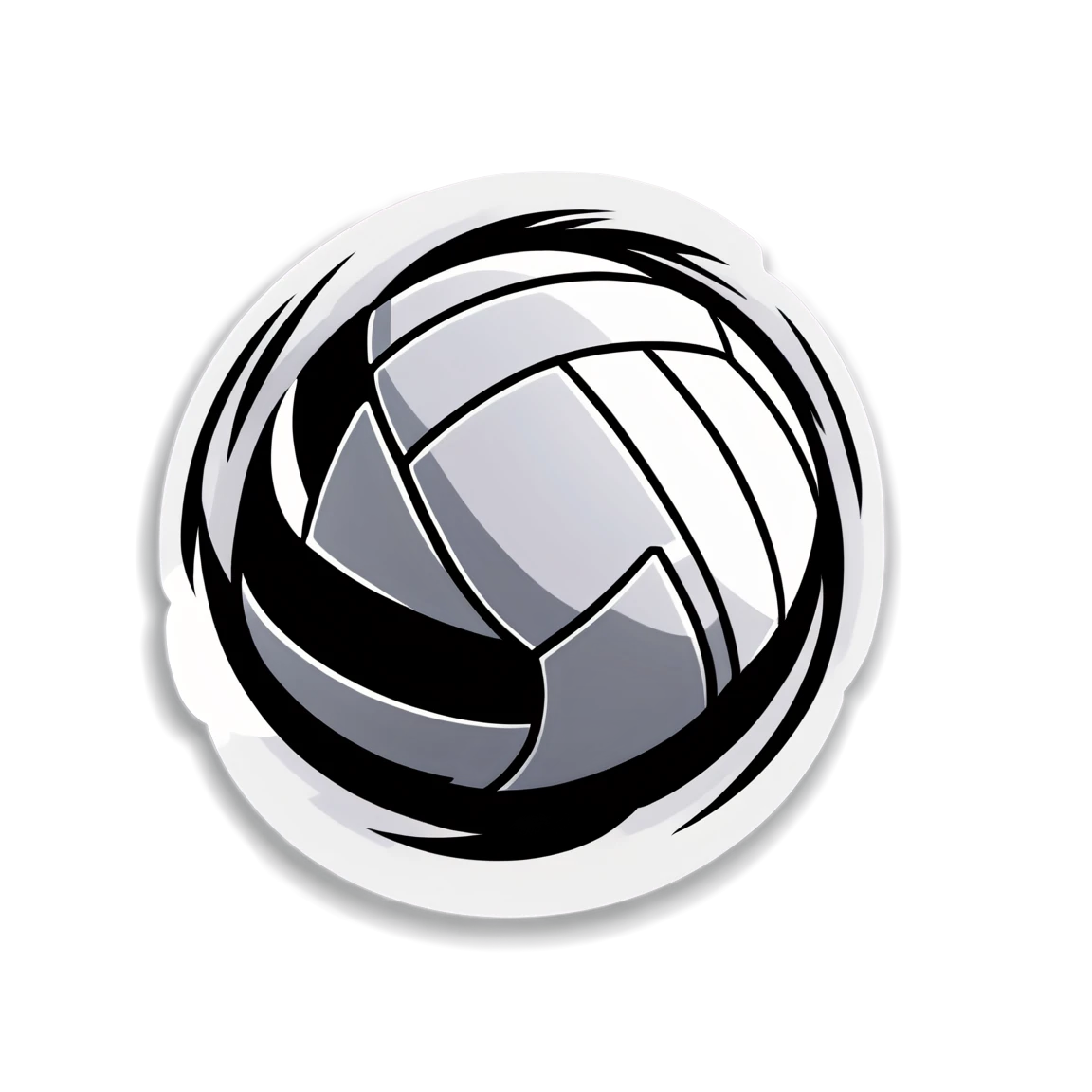 Volleyball serving the ball, volleyball sticker