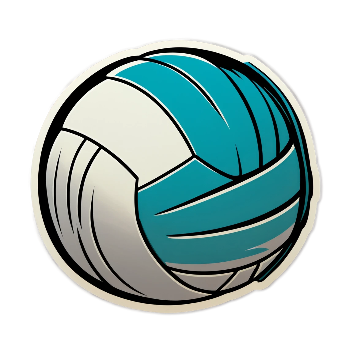 Volleyball in the sand, volleyball sticker