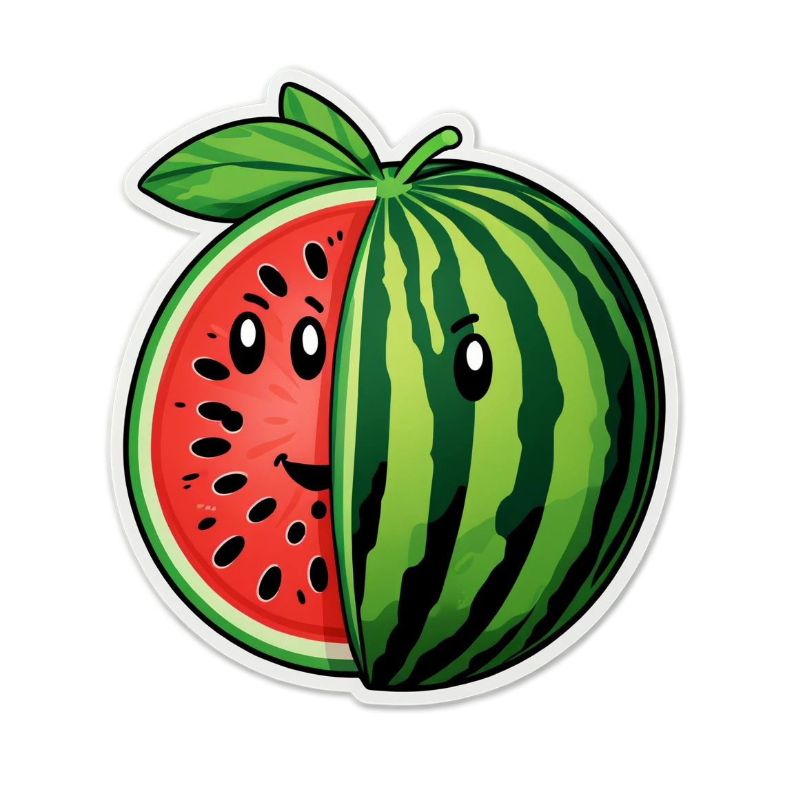 Cartoon watermelon, watermelon sticker