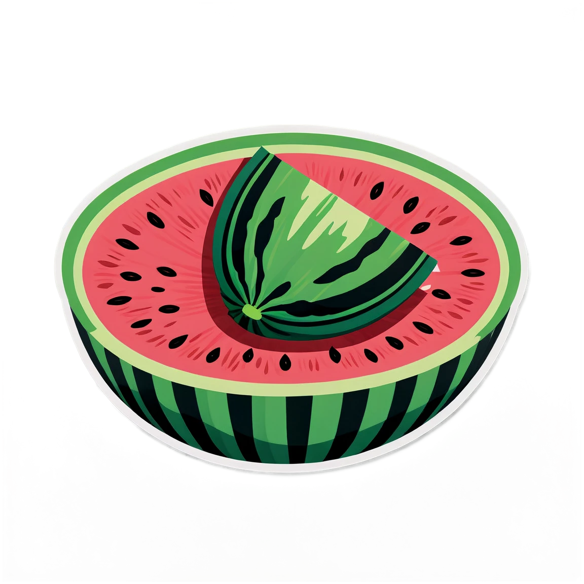 Watermelon in a bowl, watermelon sticker