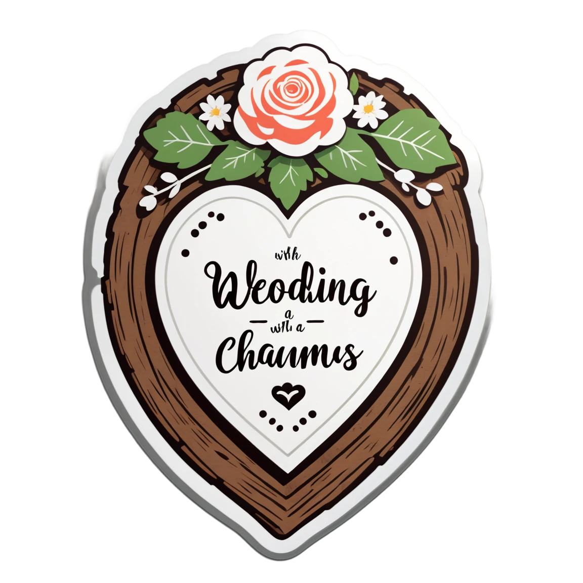 Wedding invite, groom and bride sticker, wedding sticker