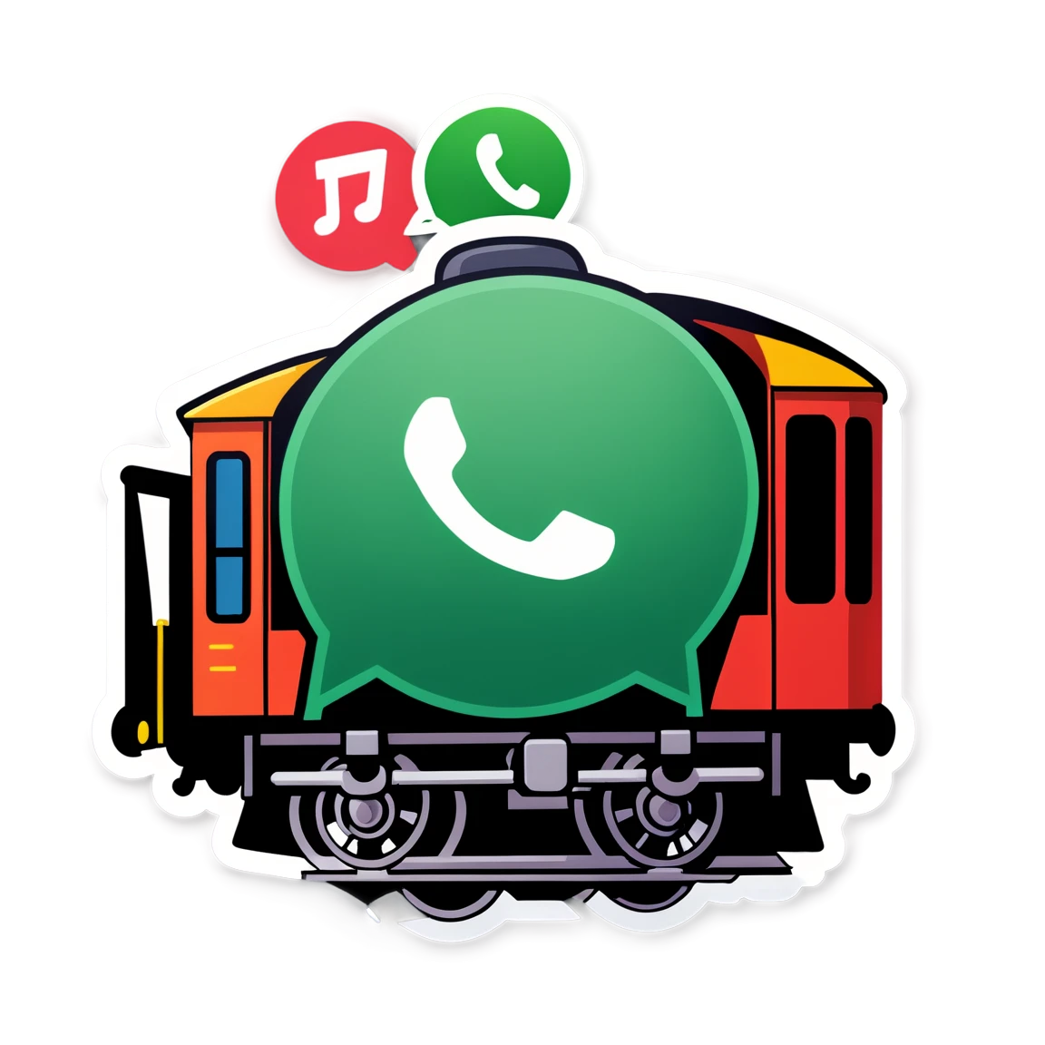 WhatsApp on a train ride