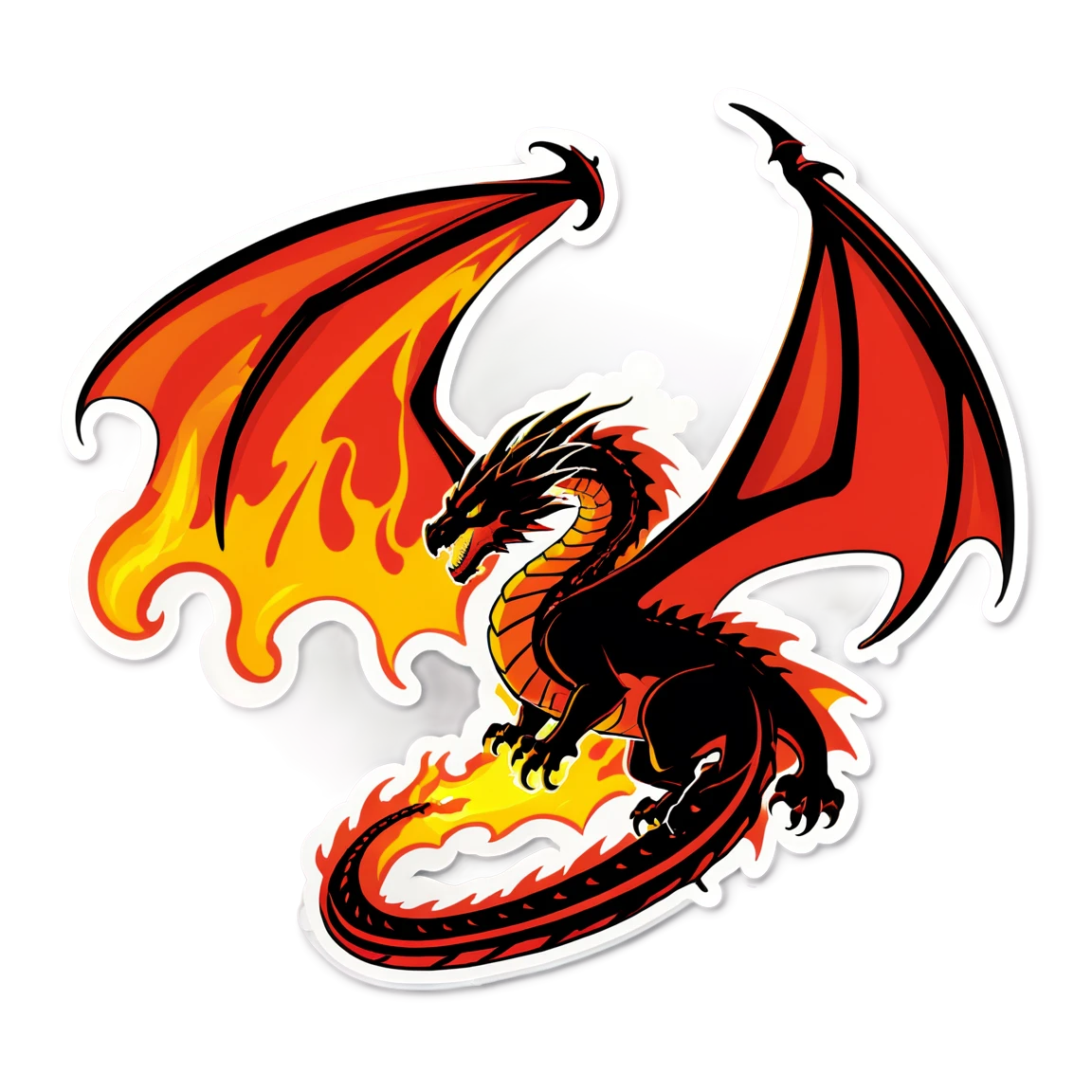 Wings of Fire dragon breathing fire sticker