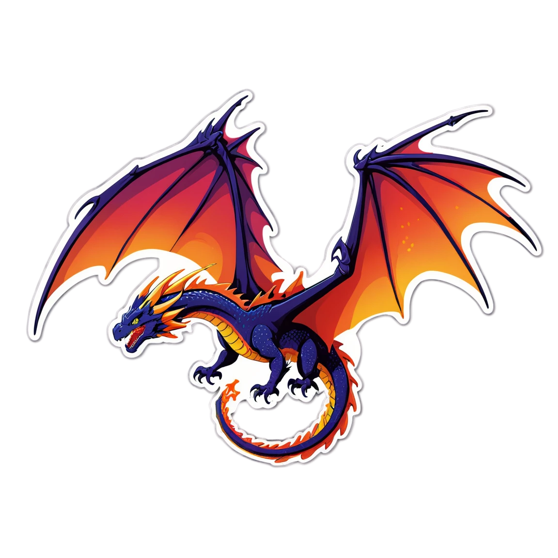 Wings of Fire dragon flying sticker