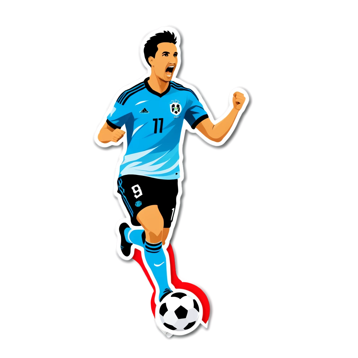 World Cup goal celebration, world cup sticker